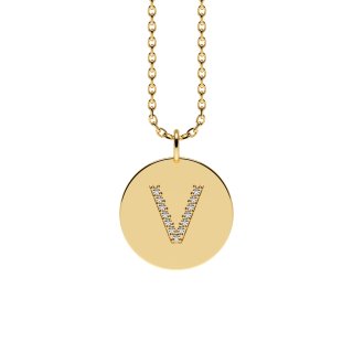Letters with Love - Coin letter V gold