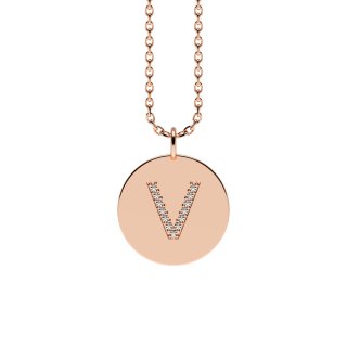 Letters with Love - Coin letter V rose gold