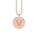 Letters with Love - Coin letter V rose gold