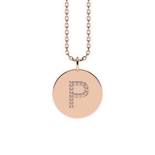 Letters with Love - Coin letter P rose gold