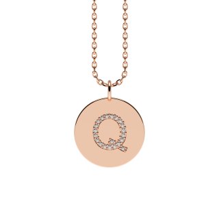 Letters with Love - Coin letter Q rose gold