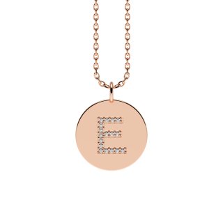 Letters with Love - Coin letter E rose gold