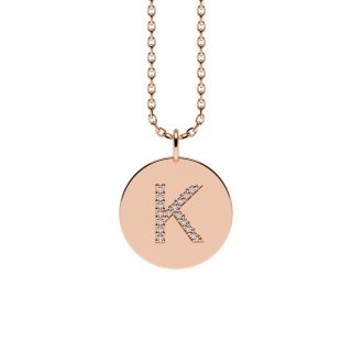 Letters with Love - Coin Buchstabe K Roségold