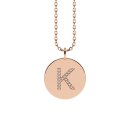 Letters with Love - Coin Buchstabe K Ros&eacute;gold