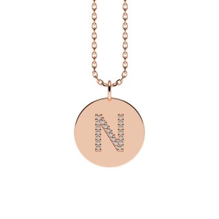 Letters with Love - Coin letter N rose gold
