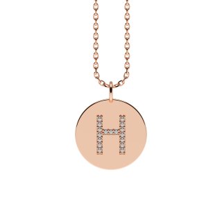 Letters with Love - Coin letter H rose gold