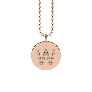 Letters with Love - Coin letter W rose gold