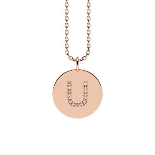 Letters with Love - Coin letter U rose gold