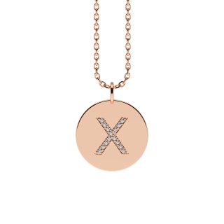 Letters with Love - Coin letter X rose gold
