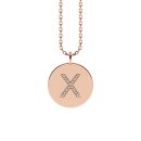 Letters with Love - Coin letter X rose gold