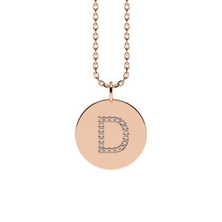Letters with Love - Coin letter D rose gold