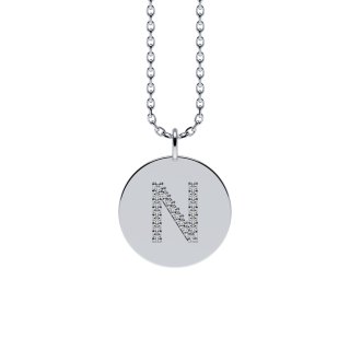 Letters with Love - Coin letter N silver