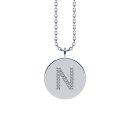 Letters with Love - Coin letter N silver