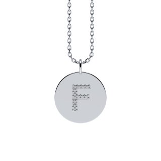 Letters with Love - Coin letter F silver