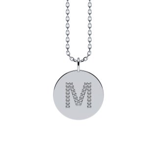 Letters with Love - Coin letter M silver