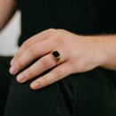 Signet ring square onyx gold