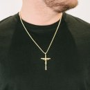 Pendant cross Jesus gold