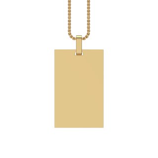 Pendant rectangular plate gold