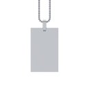 Pendant rectangular plate silver