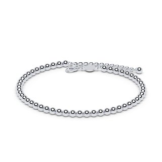 Bead bracelet small silver