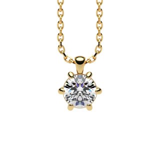 Necklace large cubic zirconia gold