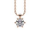 Necklace large cubic zirconia rose gold