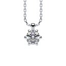 Necklace large cubic zirconia silver