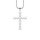 Necklace cross pearl silver