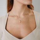 Necklace cross pearl gold
