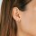 Stud earrings round zirconia large gold
