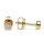 Stud earrings round zirconia small gold