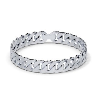 Curb chain bracelet silver