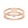 Ring double with zirconia rose gold