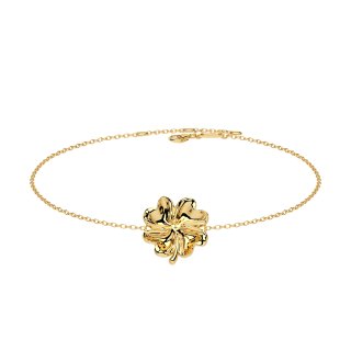 Bracelet four leaf clover gold