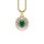 Necklace green zirconia gold