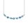 Necklace blue zirconia silver