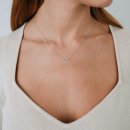 Necklace heart pavé silver
