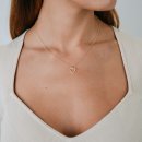 Necklace heart pendant pav&eacute; gold