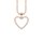 Necklace heart pendant pavé rose gold
