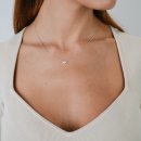 Necklace drop zirconia silver