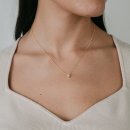 Necklace drop zirconia gold