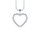 Necklace heart twisted silver