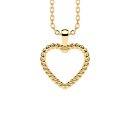 Necklace heart twisted gold