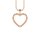 Necklace heart twisted rose gold