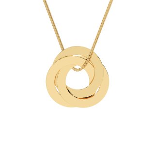Necklace three circles gold
