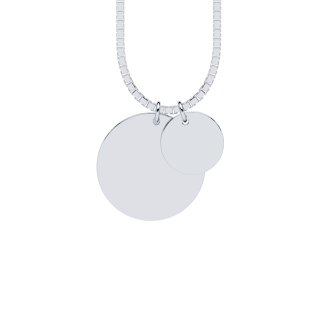 Necklace two coins silver