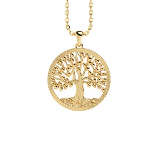 Necklace tree of life gold