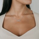 Necklace baguette zirconia silver
