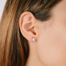 Stud earrings baguette rose gold