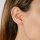 Stud earrings circle pav&eacute; zirconia rose gold